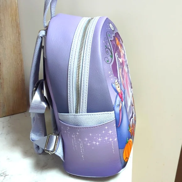 NWT Loungefly Disney's 100th Cinderella Lenticular Mini Backpack Bag - Picture 5 of 8